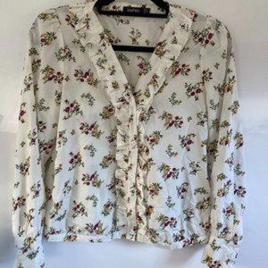 freya floral ruffle front shirt -14